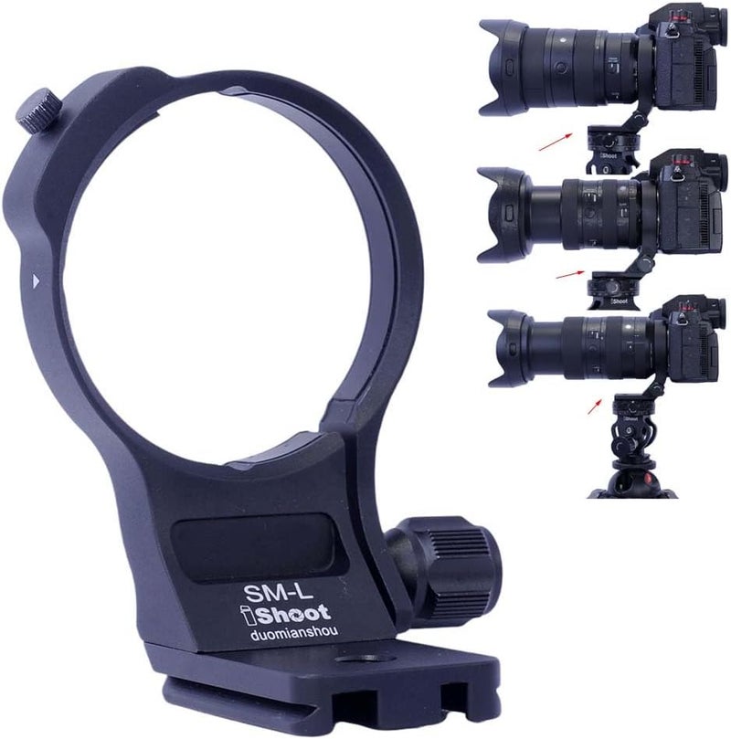 iShoot حلقة تثبيت العدسة على الحامل ثلاثي القوائم متوافقة مع Sigma 28-45mm F1.8 DG DN Art و 28-105mm F2.8 DG DN Art و 24-70mm F2.8 DG DN II Art L-Mount، دعم لوحة إطلاق سريعة تناسب مشبك Arca-swiss - Image 1
